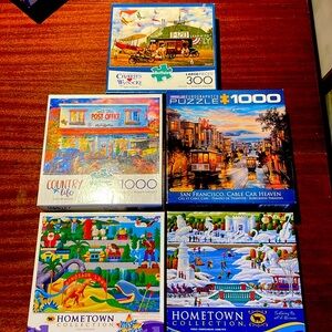 Puzzles lot of 5 Wysoki country Cottage Core